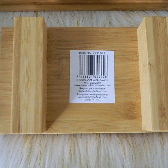 BERGHOFF 2PC BAMBOO SUSHI TRAY SET 10 INCH AND 8 INCH BRAND NEW - Picture 4 of 4
